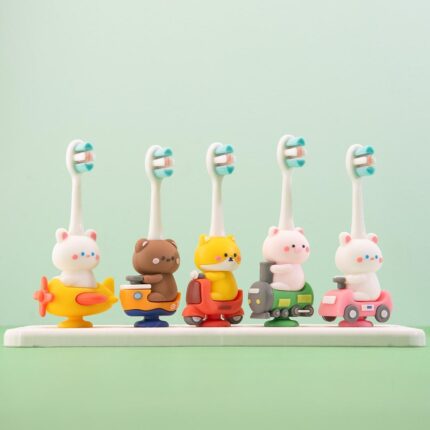 Early-years-Pack-of-1-Kids-Brush-–-Cute-cartoon-car-design
