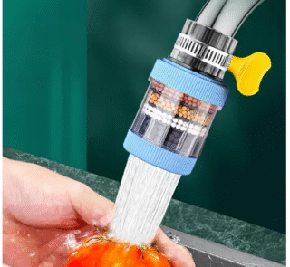 faucet-mounted water filter.